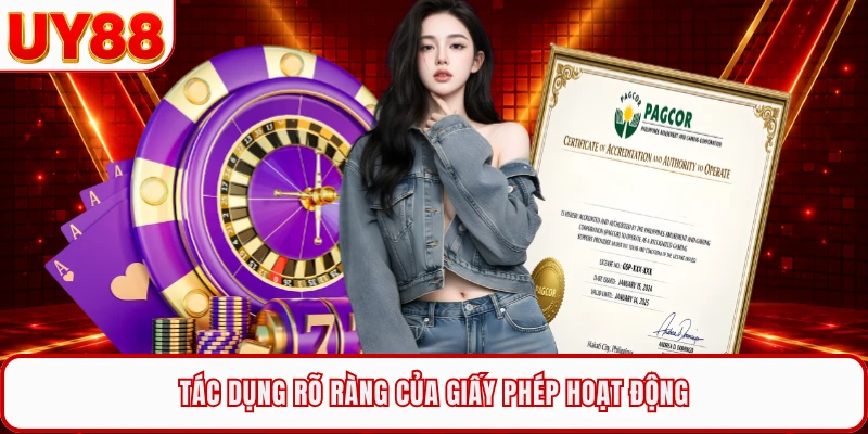 Tác dụng rõ ràng của giấy phép hoạt động